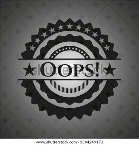 Oops! black emblem. Vintage.