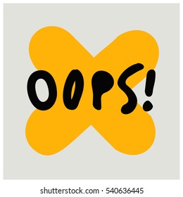 OOPS! (Brush Lettering Vector Illustration Design)