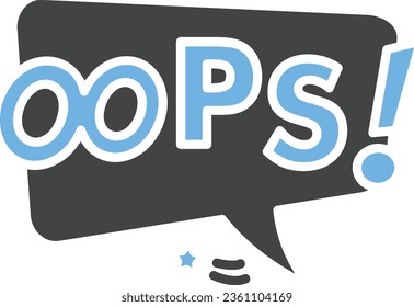 Oops Bubble Icon image. Suitable for mobile application.