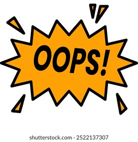 Pop-Up-Symbol "Oops Buble Chat"