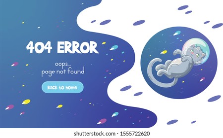 Oops error page with cat