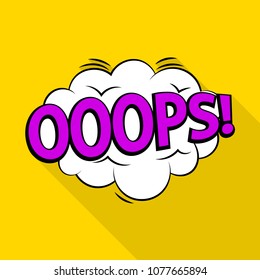 Oops icon. Pop art illustration of oops vector icon for web