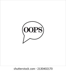 símbolo de ilustración vectorial de icono de oops