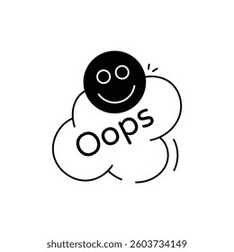 Oops Icon vector stock illustration