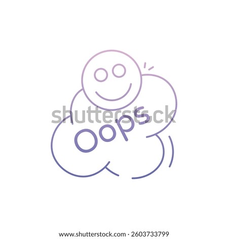 Oops Icon vector stock illustration