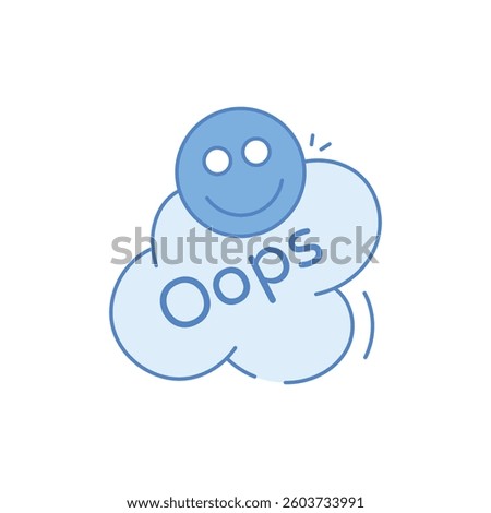 Oops Icon vector stock illustration
