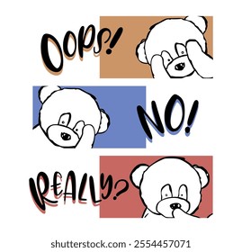 
oops no really t-shirt graphic design vector illustration 