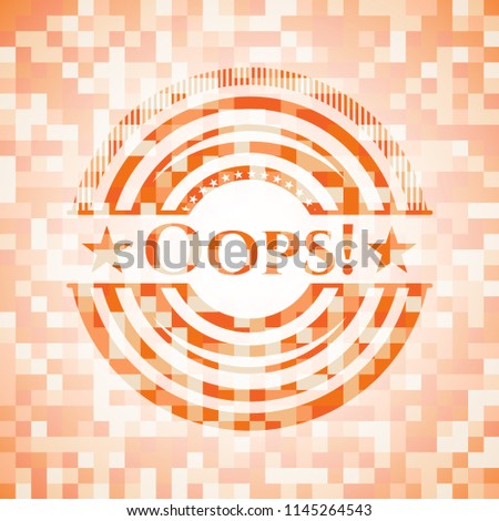 Oops! orange mosaic emblem