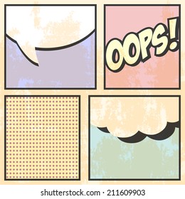 oops pop art background, illustration in vector format