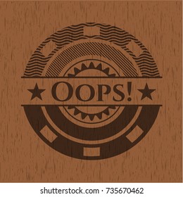 Oops! realistic wood emblem