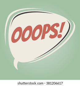 oops retro speech balloon
