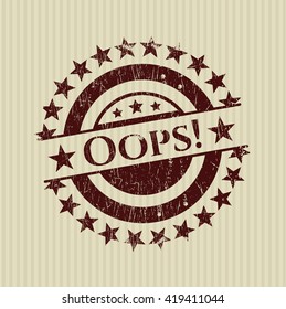 Oops! rubber grunge texture seal