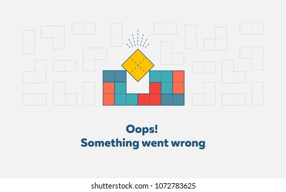 Oops Something Went Wrong. Error Page Concept. Vector Illustration.