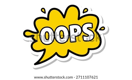 Oops with speech bubble symbols vetor eps 10
