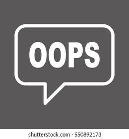 OOPS speech bubbles.