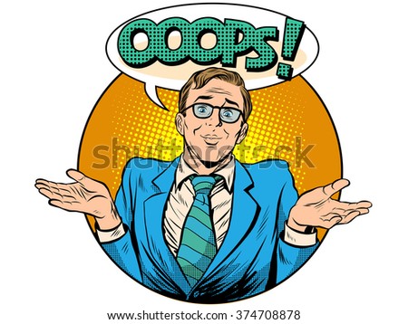 Oops surprised businessman