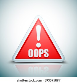 Oops! triangle sign
