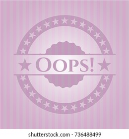 Oops! vintage pink emblem