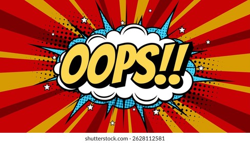 Oops Wording Sound Effect for Comic Speech Bubble