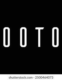 ooto typography design for t-shirt.