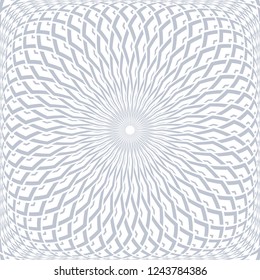 Op art abstract design. Geometric convex rotation pattern. Vector illustration.