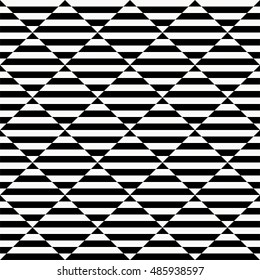 Op art background, abstract geometric pattern in black and white, vector illustration