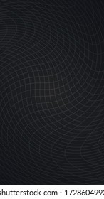 Fondo artístico. Fondo óptico abstracto. Líneas grises en un fondo negro. Ilustración vectorial.