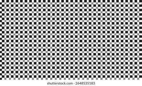 Op art background: smoothly distorted checkered pattern