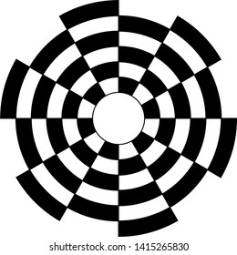 Op art circle element icon
