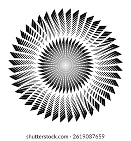 op art circle pattern, symbol, vector design element