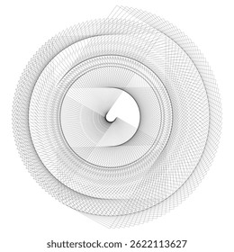 op art circle pattern, symbol, modern vector design element