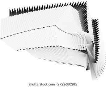 op art criativo fundo dinâmico, padrão de linhas de efeito de onda moderno, composição vetorial original
