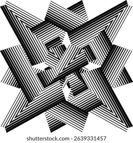 op art creative dynamic pattern, abstract modern vector design element