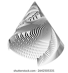 op art creative dynamic pattern, abstract modern halftone lines background, vector design element