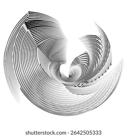 op art creative dynamic pattern, abstract modern halftone lines background, vector design element