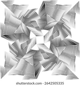 op art creative dynamic pattern, abstract modern halftone lines background, vector design element