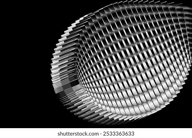 op art kreatives geometrisches Muster, abstrakte Halbtonlinien schwarz-weißer Hintergrund, vektor modernes design element