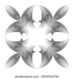 op art creative geometric pattern, ornament, abstract floral background, vector design decorative element