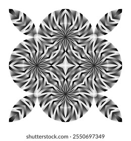 op art creative geometric pattern, abstract halftone lines black and white background, vector modern design element