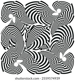 op art creative geometric pattern, halftone modern background, vector design element