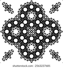 op art creative geometric pattern, halftone black and white background, vector decorative element