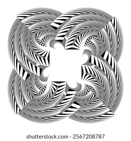 op art creative geometric pattern, modern halftone lines background, vector design element