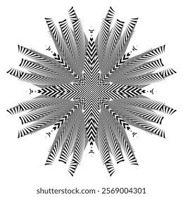 op art creative geometric pattern, ornament, halftone lines background, vector design element