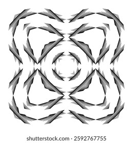 op art creative geometric pattern, modern black and white background, vectpr design element