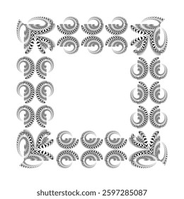 op art creative geometric pattern, ornament, modern halftone lines background, vector decorative element