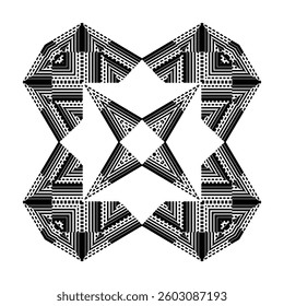 op art creative geometric pattern, ornament, modern halftone lines background, vector design element