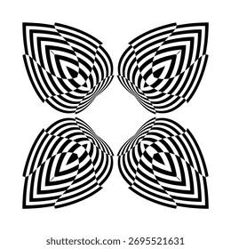 op art creative geometricpattern, ornament, symbol, sign, vector design element