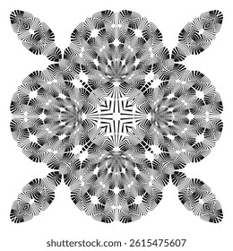 op art creative pattern, modern halftone lines black and white background, vector decorative element