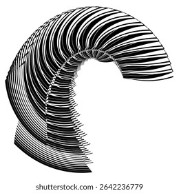op art creative pattern, modern abstract black and white background, vector design element