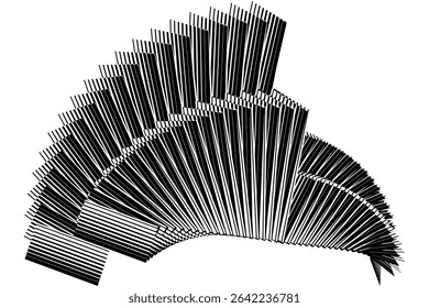 op art creative pattern, modern abstract black and white background, vector design element